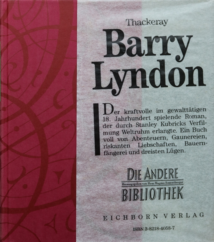 Barry Lyndon. - Thackeray, William M