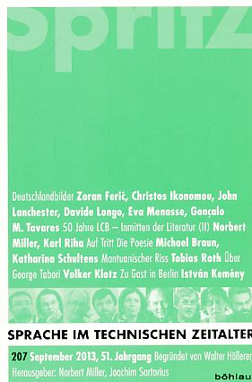 Sprache im technischen Zeitalter. Heft 207. September 2013. 51. Jg. - Miller, Norbert (Hrsg.) u.a